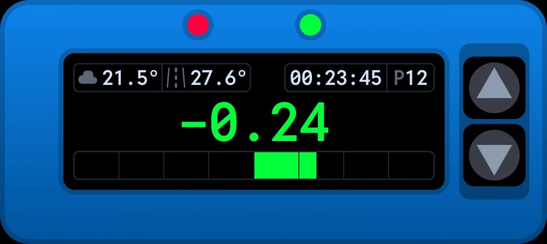 Chrono on a compact display: the live delta